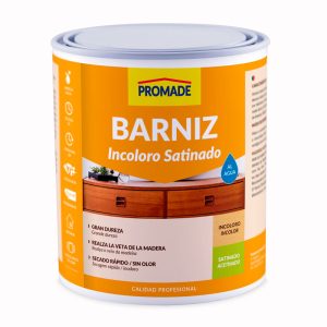 Barniz incoloro satinado al agua