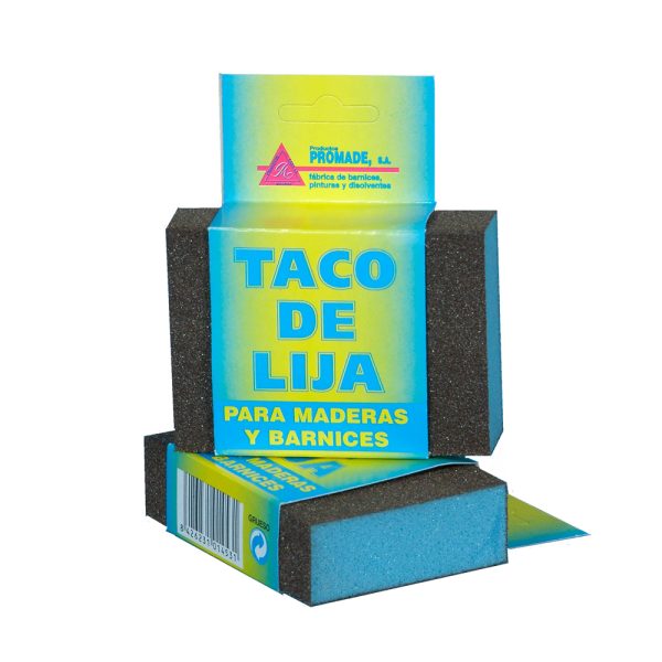 Taco de lija blíster medio